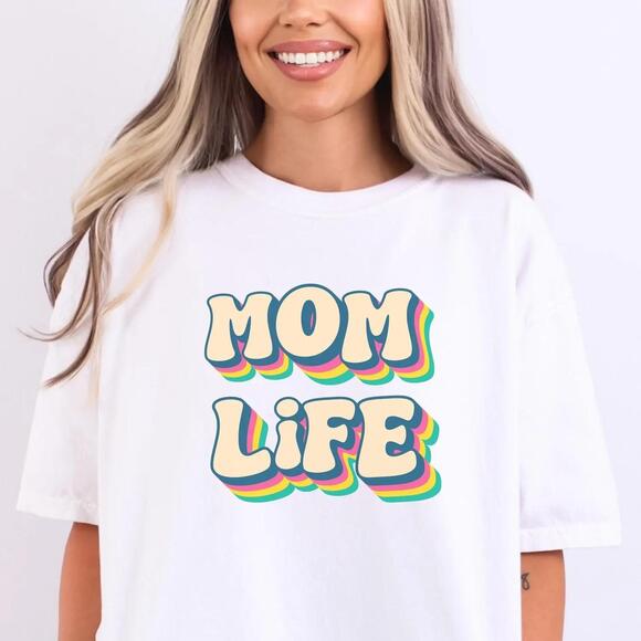 Other - Mom Life Retro T-Shirt Groovy S Tee Mother Day Tee Trendy Aesthetic